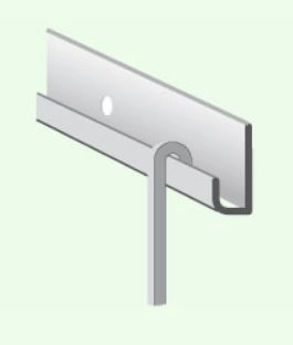 Tringle canne pour cimaise 2 m alu blanc CIVIC - 23143920