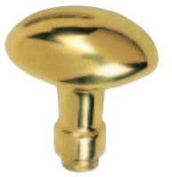 Bouton double ovale DUBOIS SAS - 197 - Carré 7 mm - Laiton poli - 112036