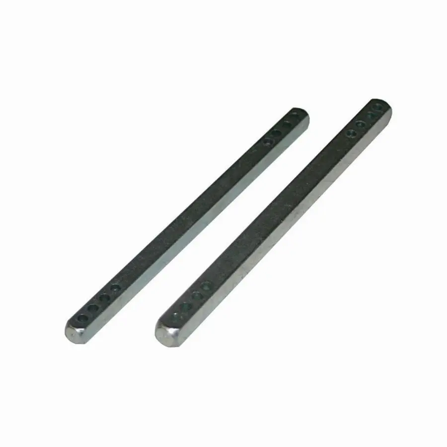 Tige carrée acier zingué perçée 4+4 trous DUVAL BILCOCQ 7x110mm - 34-1042-1711