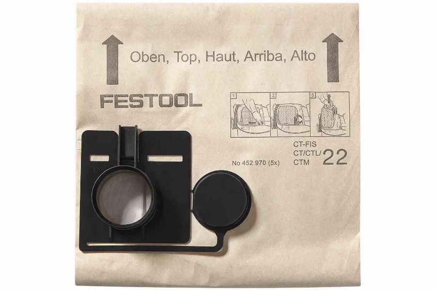 Sac filtre FIS-CT 22/5 FESTOOL - 5 pièces - 452970   