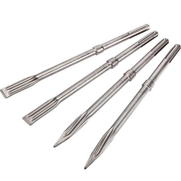 Set BOSCH de 4 burins SDS-Max - Burins auto-affûtans - 2607017368