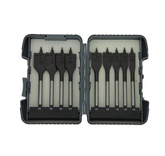 Coffret de 9 mèches plates Quick-lock DIAGER - Ø14 à 30 mm - 925C