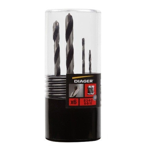 Kit foret plaquette D2409 6 pièces DIAGER - 507C