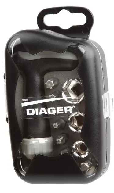 Coffret embouts et douilles DIAGER 14 pièces - 636