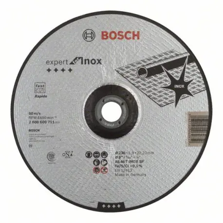 Disque EXPERT à tronçonner BOSCH à moyeu plat Spécial métaux 350X2.8X25.4 MM - Lot de 10 - 2608600543