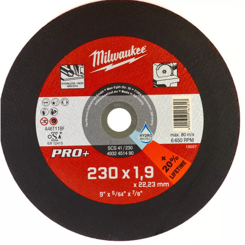 Disques à tronçonner Pro+ 230 x 1.9 mm - MILWAUKEE - 4932451490