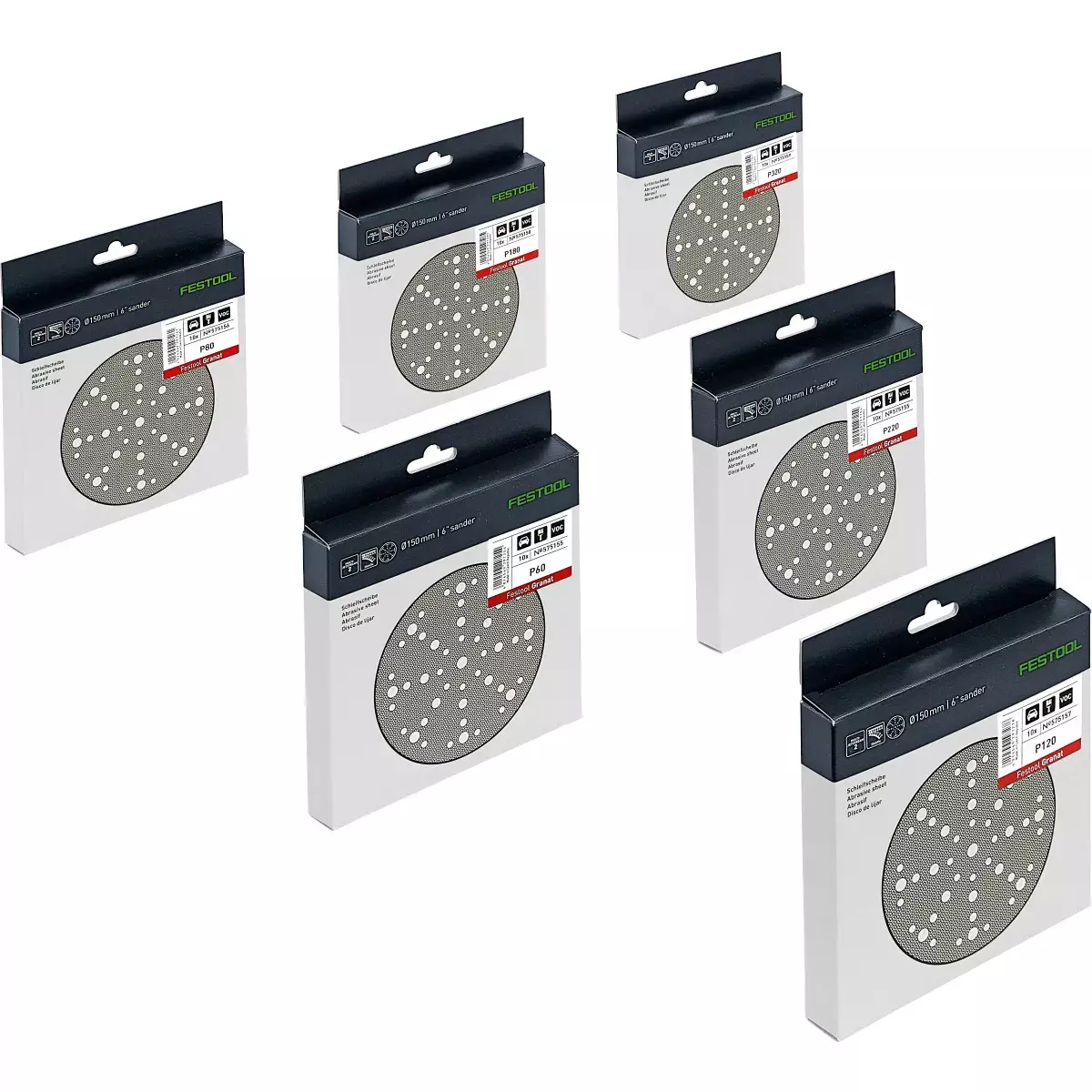 Abrasif Granat STF D150/48 GR-Set pour ponceuse - FESTOOL - 578166