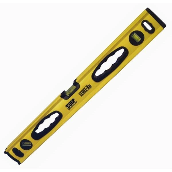 Niveau tubulaire renforcé "Double poignée" CORP / 400 mm / Renforcement aluminium - 44000155  