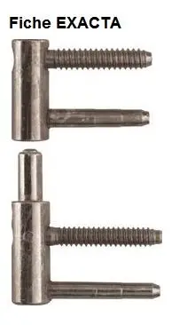 Fiche à visser Exacta Zinguée-[Diamètre:D.20 Mâle]