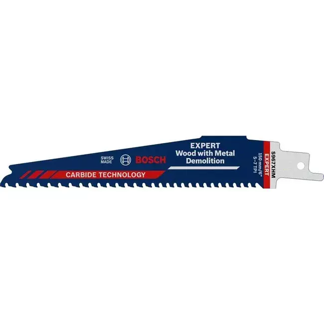 1 Lame de scie sabre Expert Carbure Démolition bois et métal S 967 XHM - 150 mm - BOSCH - 2608900396