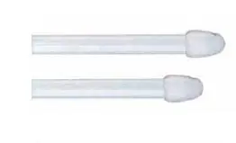 Tringle de vitrage ovale extensible blanche-[Dimensions:40/60]