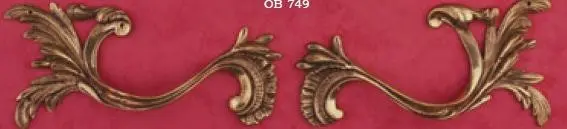 Poignée Style L.XV OB749 Bronze Patiné-[Sens:Gauche]