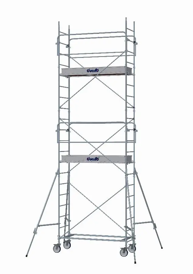 Echafaudage roulant acier intérieur/extérieur haut.plancher 4.6m - DUARIB - 8120042