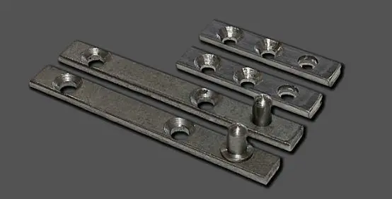 Pivots de meuble droits en Acier  Q.D.C.R-[Longueur:70mm]