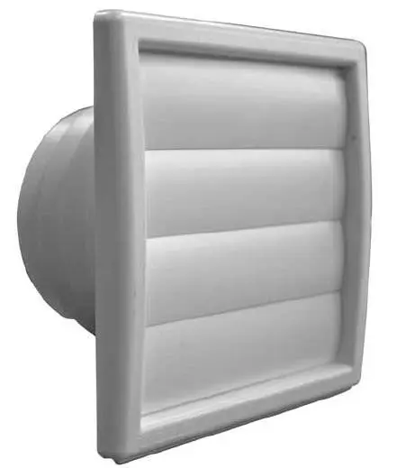 Clapet extérieur à volets D150mm-[Couleur:Blanc]