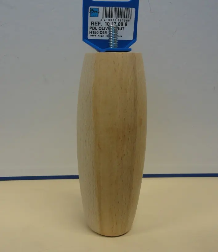Pied de lit bois Hêtre brut Ht.150mm  Réf  101700