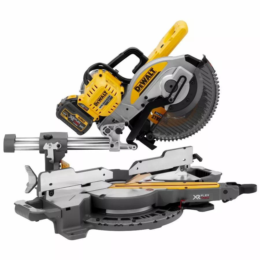 Scie à onglets radiale XR Flexvolt 54V 2Ah Li-ion Brushless 250 mm DEWALT - DCS727T2-QW