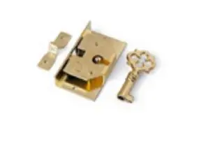 Serrure tiroir à entailler dorée Réf 02.4028