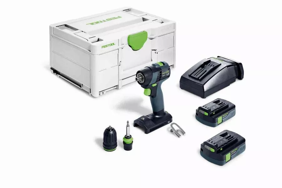 Perceuse-visseuse sans fil TXS 18 C 3,0-Plus - FESTOOL - avec 2 Batteries 18V 3.0 AH - Systainer - 576895