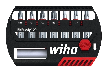 Bitbuddy 7 embouts Maxxtor PH/PZ/TORX 29MM avec porte embout univ1/4 - WIHA - 36936