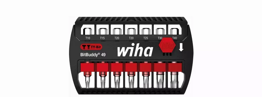 Jeu de 7 embouts BitBuddy TY Torx 49mm WIHA + attache-ceinture - 42115