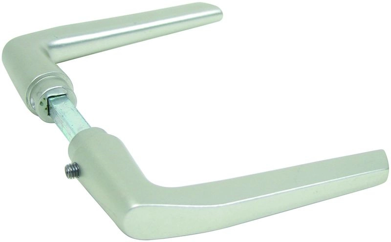 BEQUILLE DOUBLE CARRE DE 8MM PR PORTE EP. 50 A 60MM ALU ANODISE ARGENT  412661