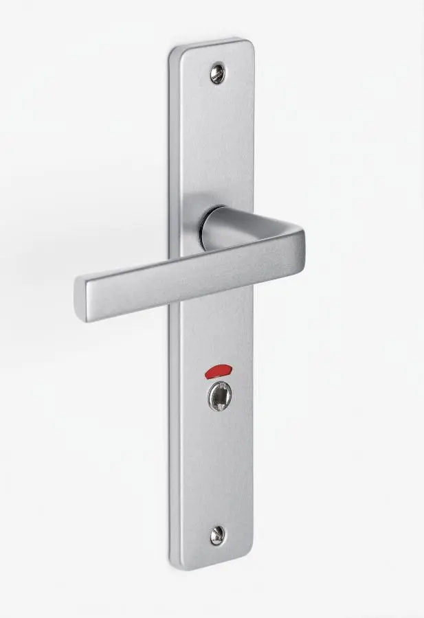 Ensemble KAZA - Plaque 220 x 42 mm - Entraxe de fixation 195 mm - Argent - 1364/6331 CONDAMNATION