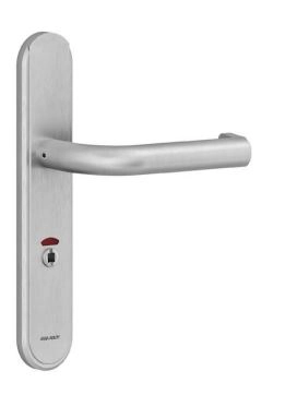 Ensemble Vercy AH200 Béquille 472U sur plaque Condamnation voyant BEZAULT entraxe 195 C7 inox brossé - 204790