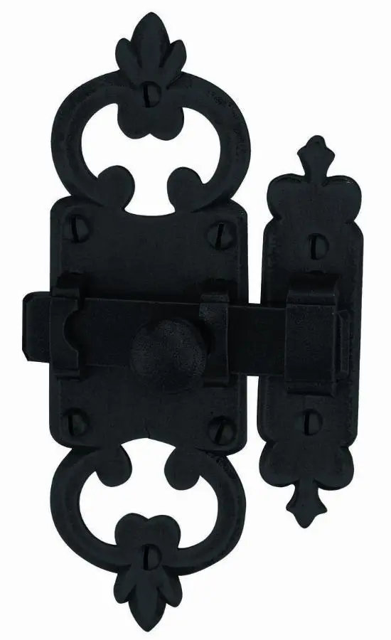 Targette Manoir shérardisé noir BRIONNE - 125x40 - 1110311SN