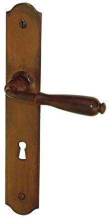 Ensemble de porte étroit Espalion BRIONNE Fer rouillé ciré - Clé en i - 1019422RO