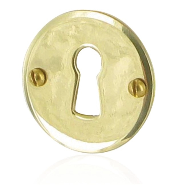 Entrée de porte Ø 43 mm BRIONNE Laiton poli - Clé L - 1050711LP