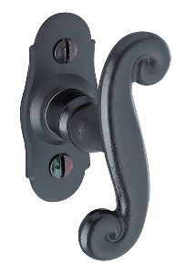 Bouton sur platine Cévennes BRIONNE - Sherardisé patiné noir - 1070700NR                              