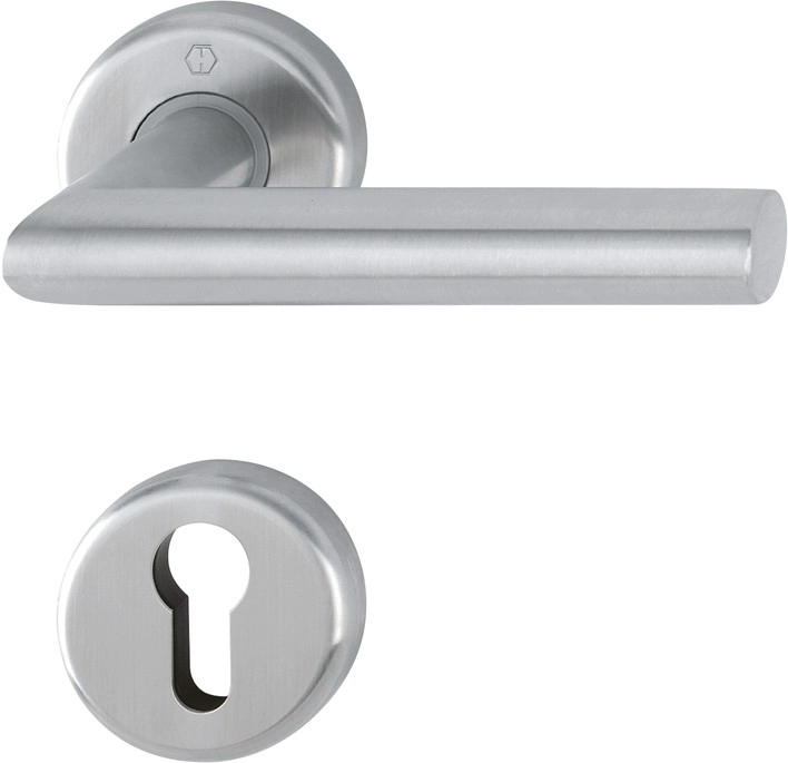 Garniture de porte HOPPE Utrech - Inox - Clé I - 3940698