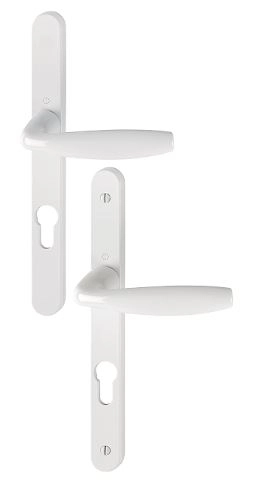 Ensemble de porte sur plaque étroite New-York 1810RH/300LMSGL/1810 HOPPE Blanc pur PZ70 - 3293347