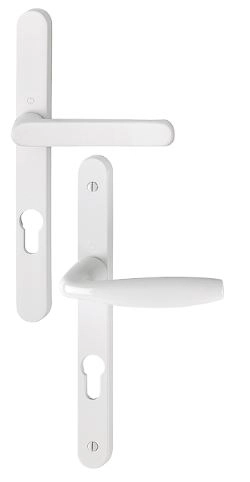 Ensemble de porte sur plaque étroite New-York 099KH/300LMSGL/1810 HOPPE Blanc pur - 3293988