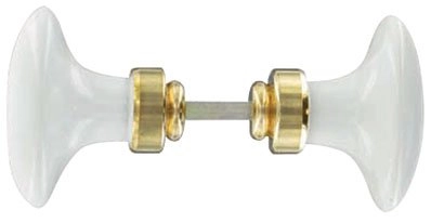 Bouton porcelaine double ovale BRIONNE C6x90 - Blanc - 000.1526.01PN