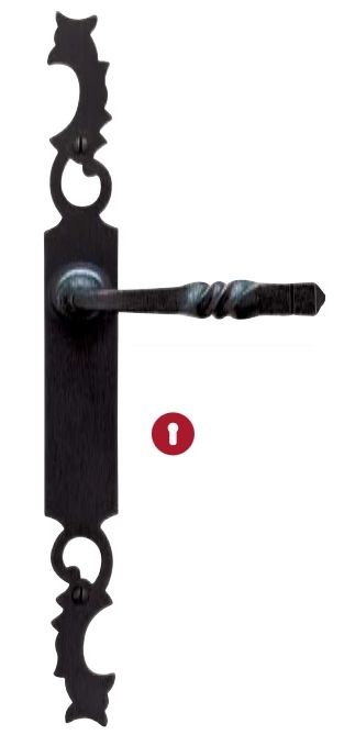 Ensemble de porte rustique Aquitaine 49 BOUVET Fer noir - Clé i - 11021