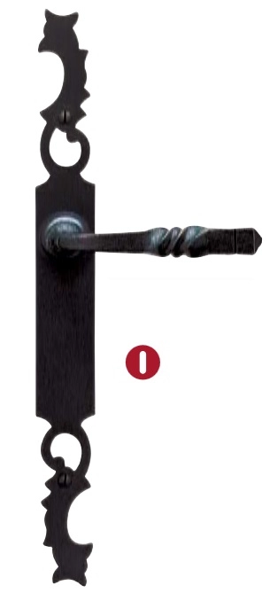 Ensemble de porte rustique Aquitaine 49 BOUVET Fer noir - Clé L - 11026