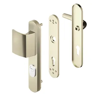 Ensemble de sécurité blindé BlindoMax int. béquille ext. palière DISEC Clé i - champagne FFA - A0P55DF FFA