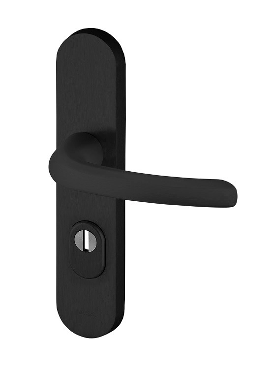 Béquille NORMBAU SEKU 2 - Blindé en aluminium massif - Carré de 7 mm Entraxe 70 mm - Noir brossé - 3006030000
