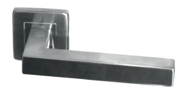 Paire béquilles doubles carrées - Inox 304 19x19 rosace 53x53 mm  - 651             