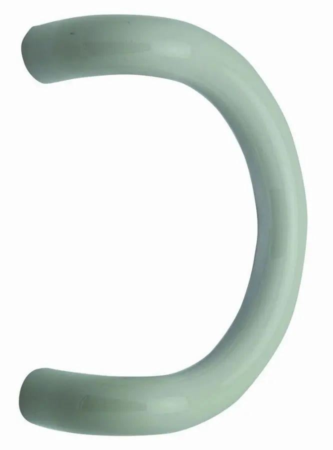 Poignée de porte coudée STG84 NORMBAU entraxe 200 mm percée - Gris 67 - 440310