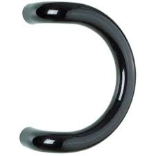 Poignée de porte coudée STG84 NORMBAU entraxe 200 mm filetée - Noir 16 - 440010