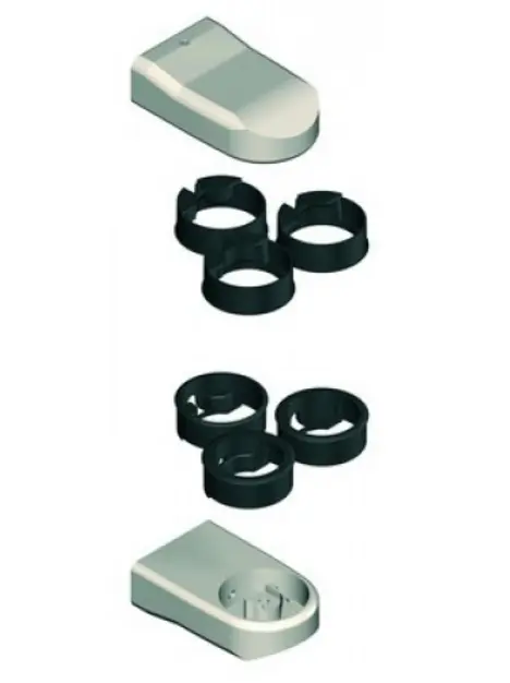 Kit support poignée pour Diva VIII Alu LA CROISÉE DS - Support + 3 jeux de bagues gris - 6987GRIS