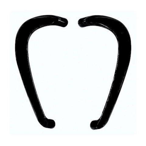 Paire de poignées Austral + kit fixation ALMA - Ral 9005 Noir - 7010-9005