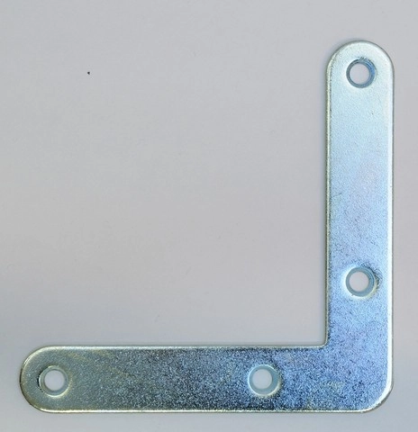 Équerre de cadre TORBEL - zinguée blanc - 80x80 mm - épaisseur 1.5 mm