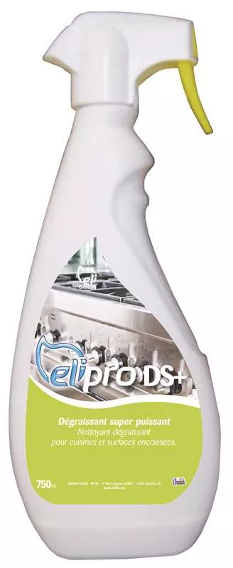 Dégraissant ELIDIS EliPro DS+ - Pour cuisines et surface encrassées - Pulvérisateur 750 ml - CUIDS+750