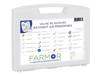 Coffret de secours FARMOR Bâtiment - 4/6 personnes - FAR2077PP 