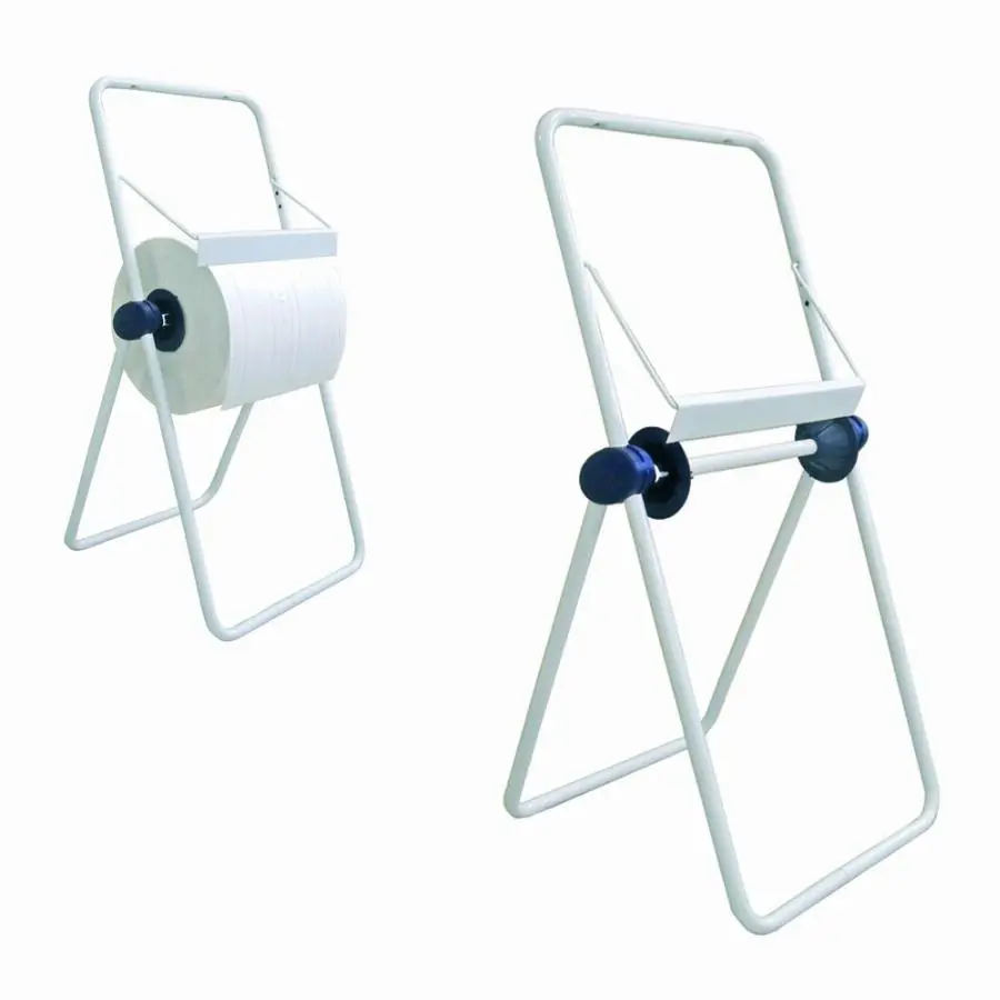 Distributeur métal blanc sur pied CRISTAL HYGIENE pour bobine - EP5000