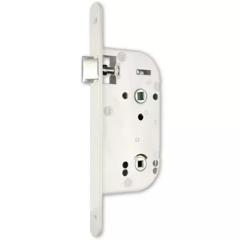 Serrure axe 50 NF Métalux bec de cane droite sans gâche réversible - aspect inox - EURO-ELZETT - G848E2D7K4 ROZ